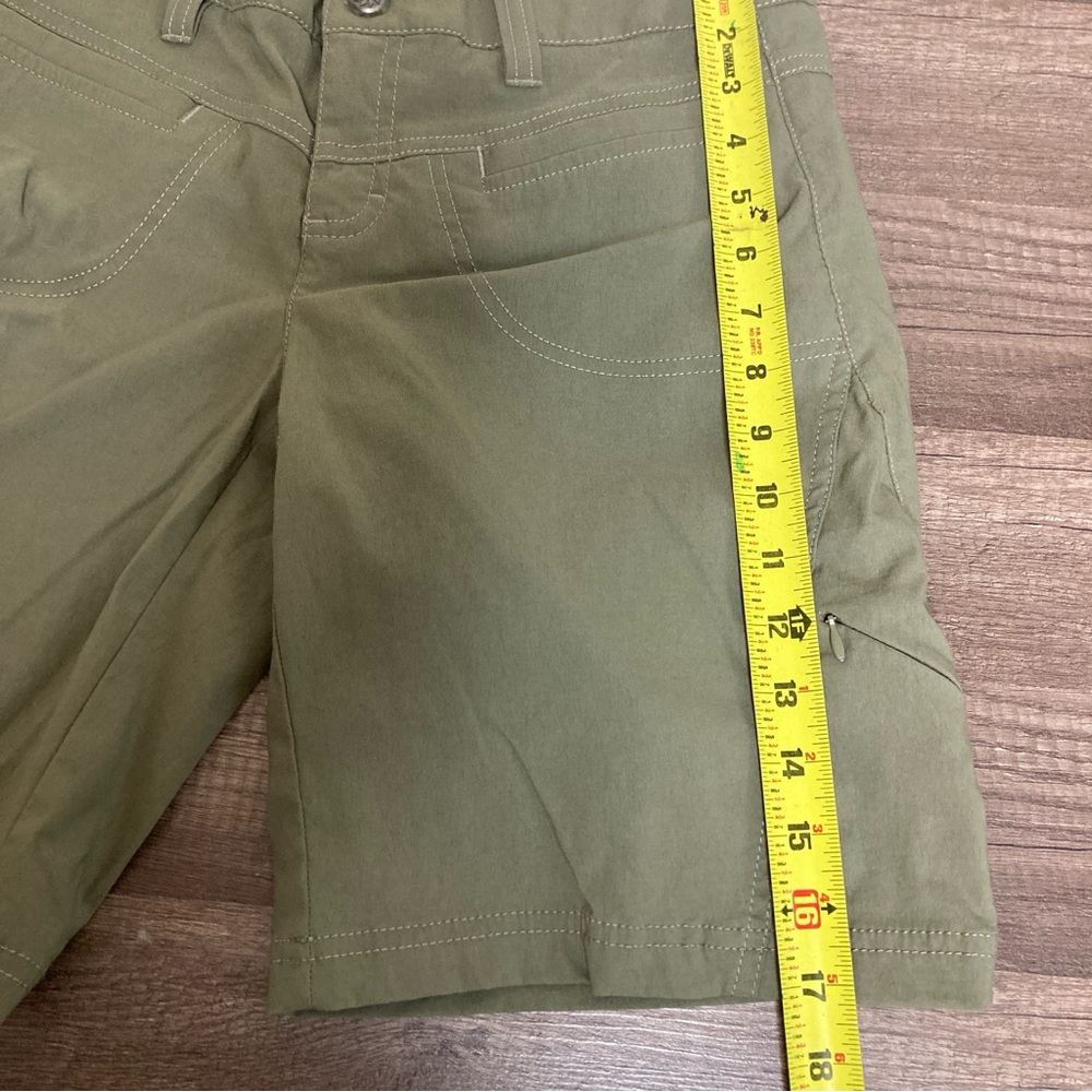 Athleta Women’s Bermuda Hiking Green Mesh-Lined Shorts Sz S - Picture 10 of 15